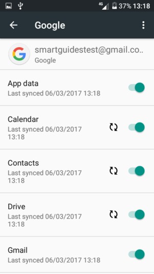 Your contacts from Google will now be synced to your Alcatel