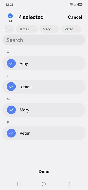 Select Done