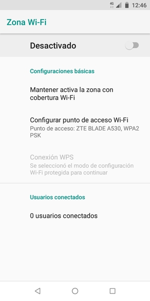 Seleccione Configurar punto de acceso Wi-Fi