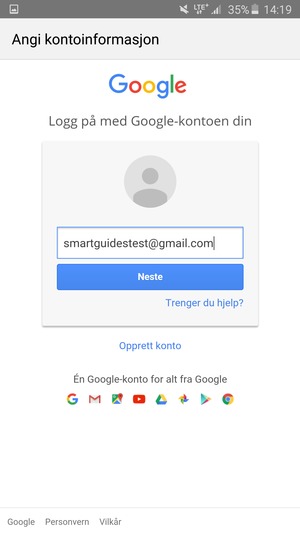 Velg Neste