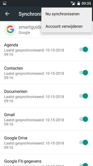 Selecteer Nu synchronisieren