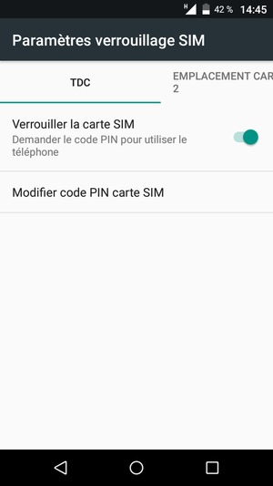 Sélectionnez Public puis Modifier code PIN carte SIM