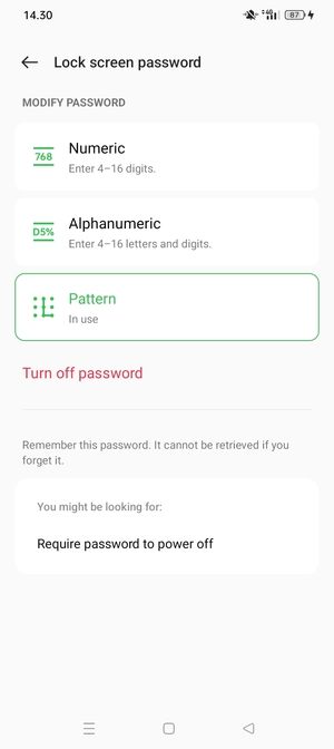 Your phone is now secure with a screen lock