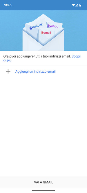 Seleziona Aggiungi un indirizzo email