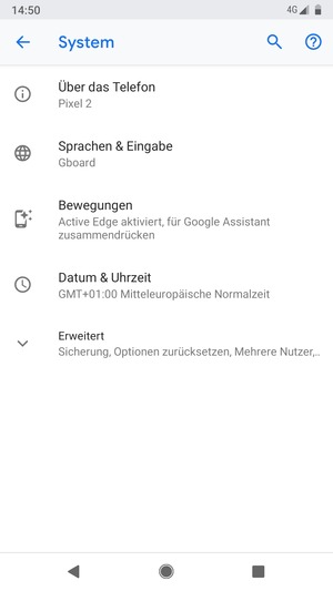 Wählen Sie Erweitert