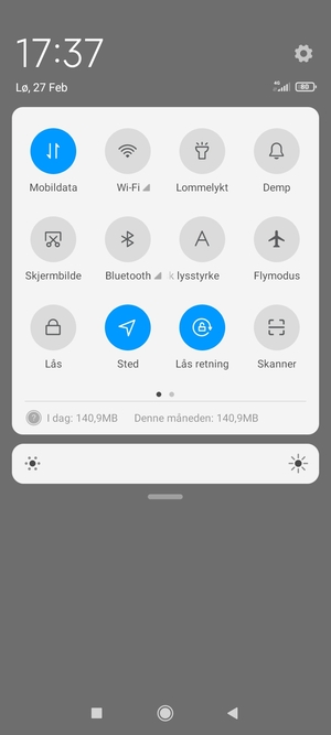 Slå av Sted
