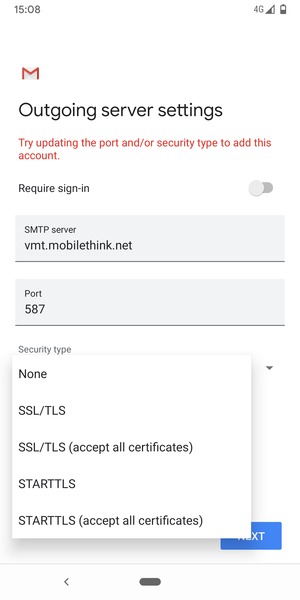 Select None and  NEXT