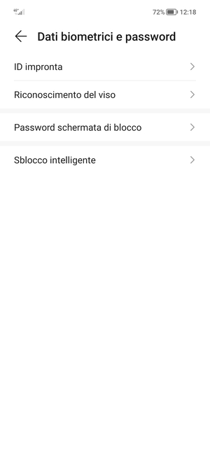 Seleziona Password schermata di blocco