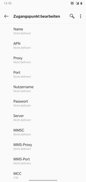 Geben Sie Internet-Informationen ein