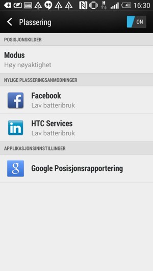 Slå av Plassering