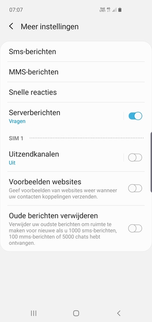 Selecteer Sms-berichten