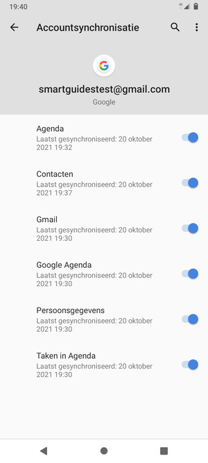 Selecteer de Menu-knop
