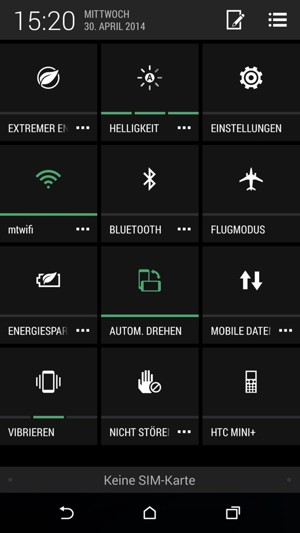Wählen Sie  VIBRIEREN, um wieder in den Ton-Modus zu wechseln
