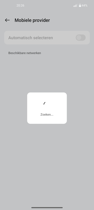 Wacht tot de zoekopdracht beëindigd is