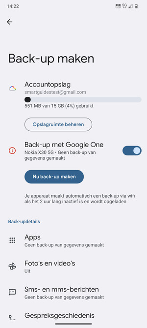 Selecteer Accountopslag