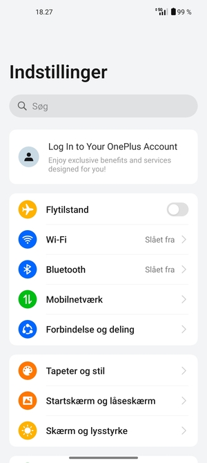 Vælg Mobilnetværk