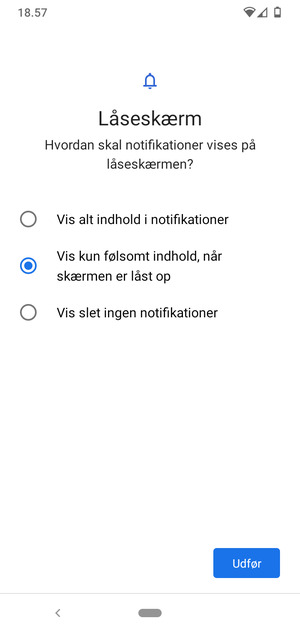 Vælg din foretrukne mulighed og vælg Udfør