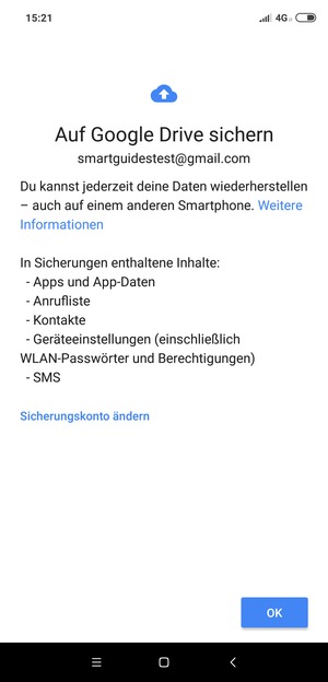 Wählen Sie OK
