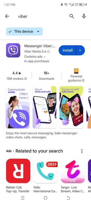 Select the app