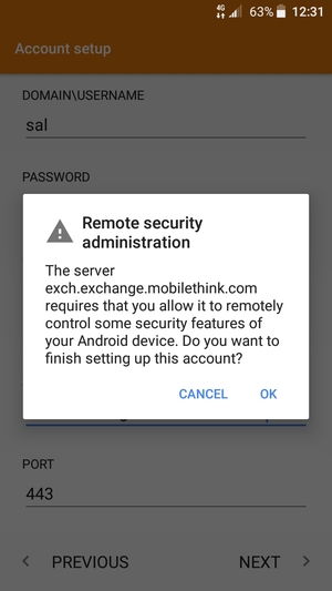 Select OK