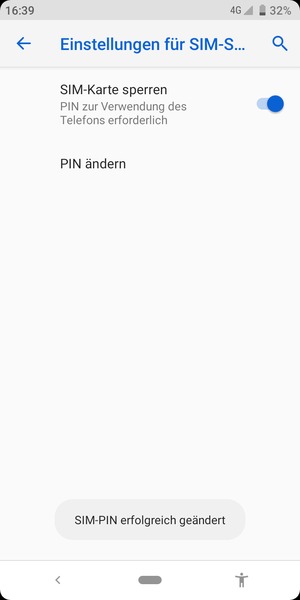 Ihre SIM-PIN wurde geändert