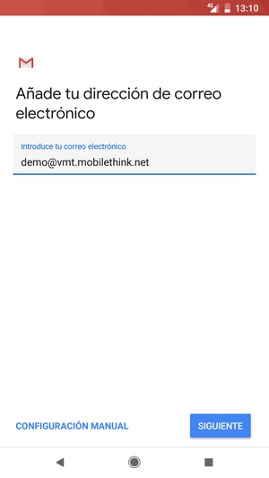 Introduzca su Dirección de correo electrónico y seleccione SIGUIENTE