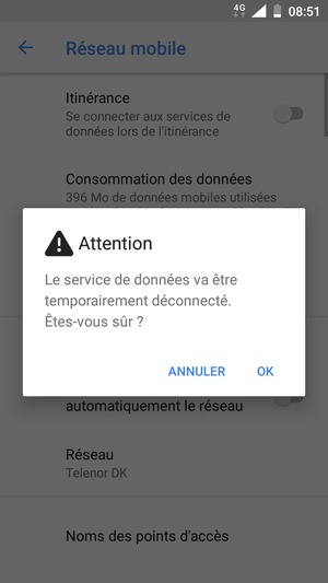 Sélectionnez OK
