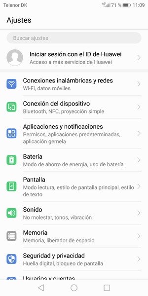 Seleccione Conexiones inalámbricas y redes