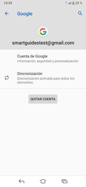 Seleccione Sincronización