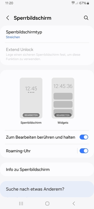 Wählen Sie Sperrbildschirmtyp