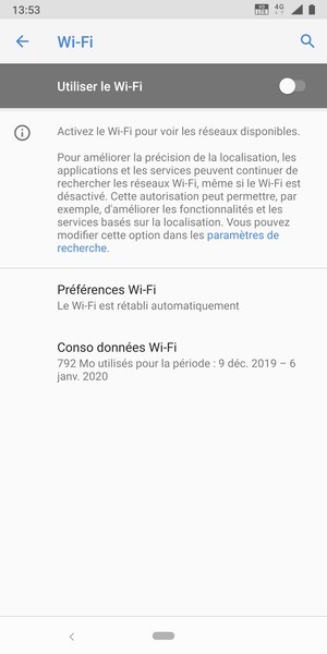 Activer le Utiliser le Wi-Fi
