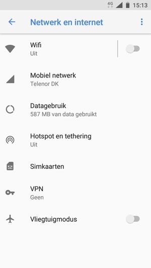 Selecteer Mobiel netwerk