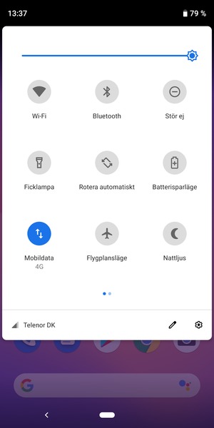 Justera ljusstyrkan till den önskade nivån