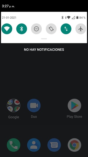 Deslice hacia abajo el menú superior de nuevo