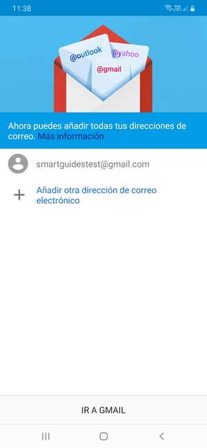Seleccione IR A GMAIL