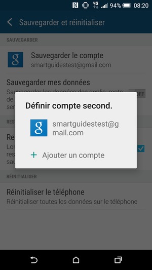 Sélectionnez votre compte