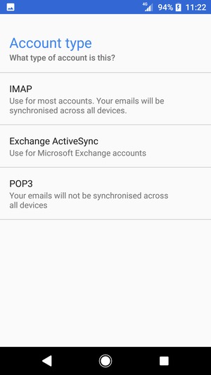 Select Exchange ActiveSync