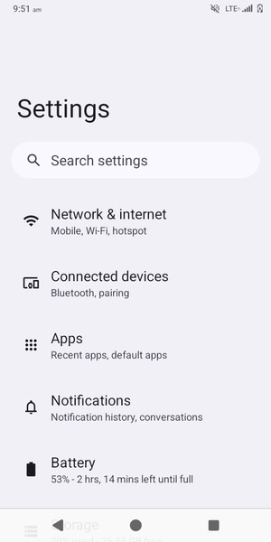 Select Network & internet