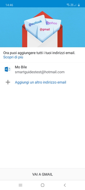 Seleziona VAI A GMAIL