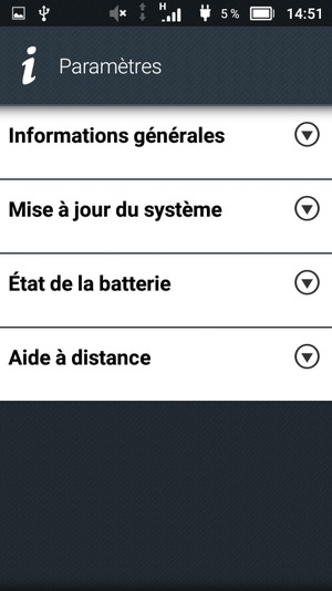 Sélectionnez Mise à jour du système