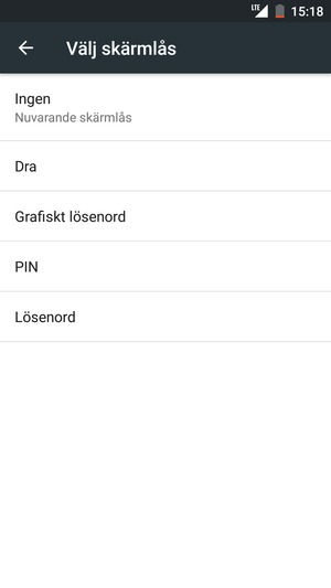Välj Grafiskt lösenord