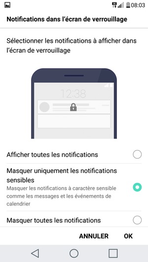 Sélectionnez votre option préférée et sélectionnez OK