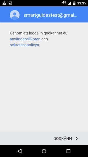 Välj GODKÄNN