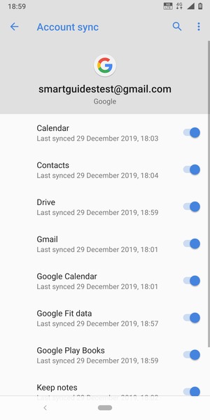 Make sure Contacts is selected