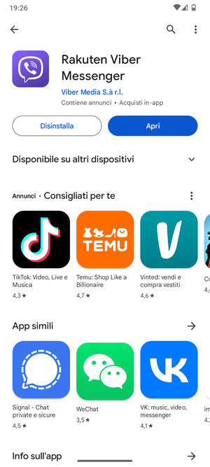 Seleziona Apri