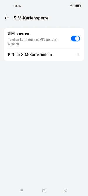 Wählen Sie PIN für SIM-Karte ändern