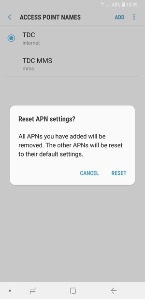 Select RESET