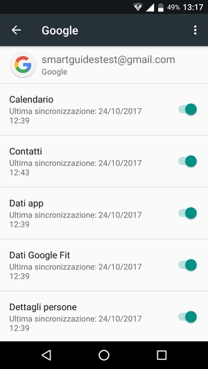 Seleziona il tasto Menu