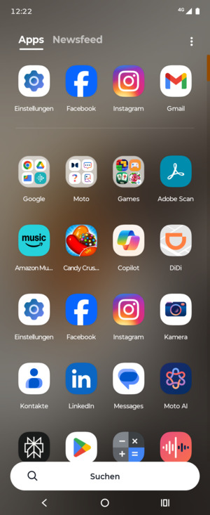 Wählen Sie Einstellungen