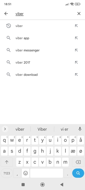 Indtast navnet på appen og vælg Søg